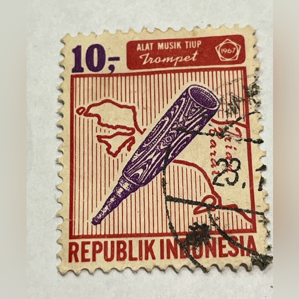 Old Vintage Used Indonesian Irian Barat 1969 Postage Stamp